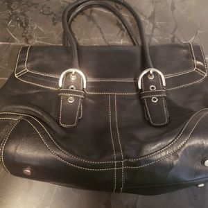 Black Leather Coach purse